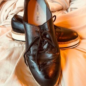 Seven Dials Men's Black Leather Shoes sz 9